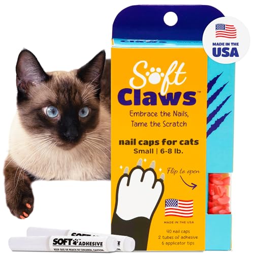 Image of Soft Claws Feline Soft Claws Cat Nail Caps Take-Home Kit, Small, Pink
