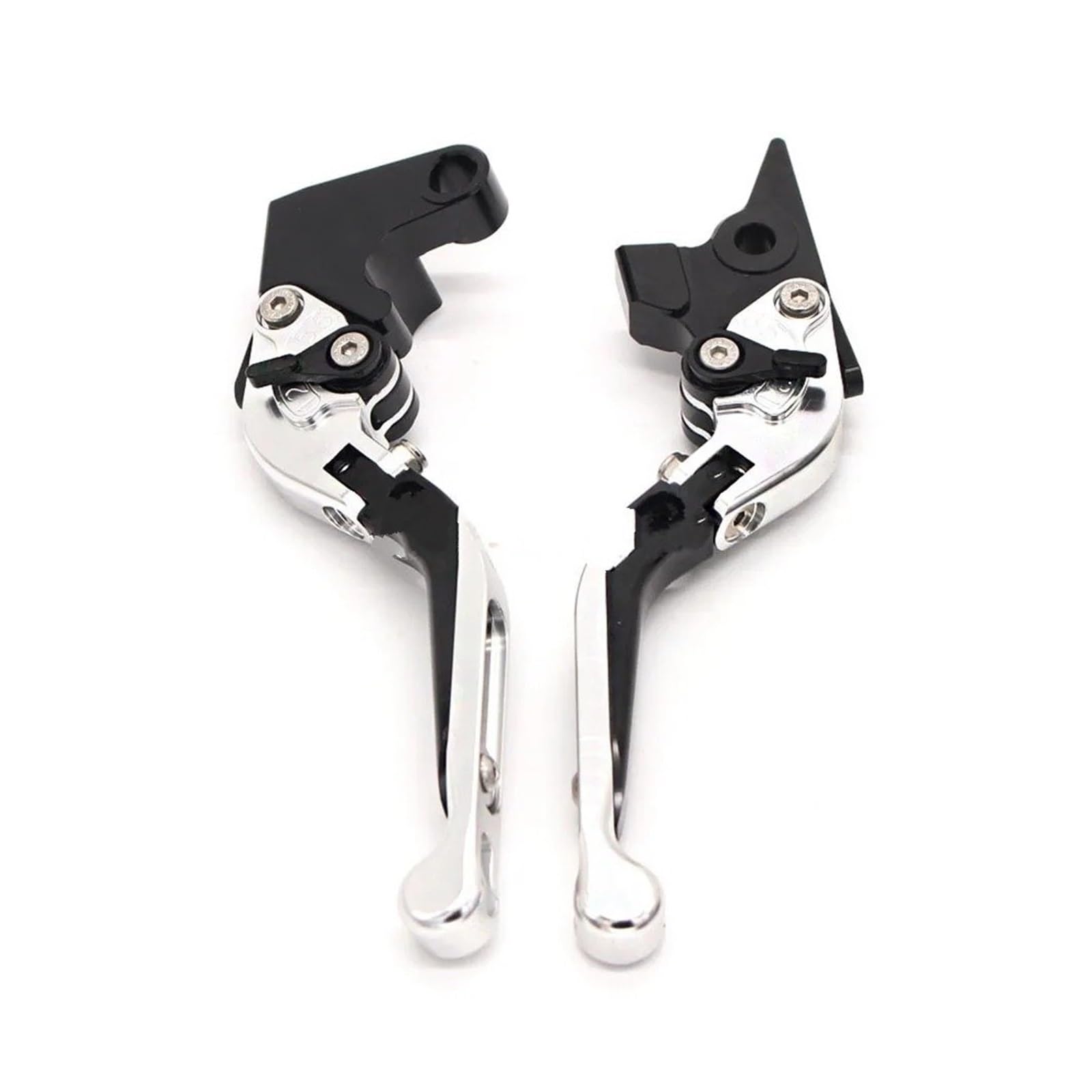 JWQEBNS Motorcycle Brake Clutch Levers for GSXR 600 750 1000 K1 K2 K3 K4 K5 K6 K7 K8 K9 Motorcycle Accessories CNC Adjustable Folding Brake Clutch Levers(Silver)
