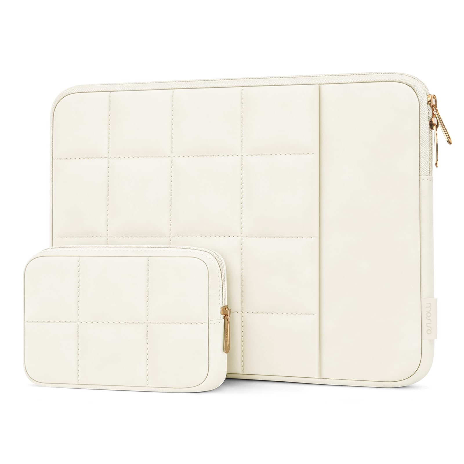 MOSISO Laptop Case 13.3 inch,13-13.3inch Puffy Laptop Sleeve, Sand