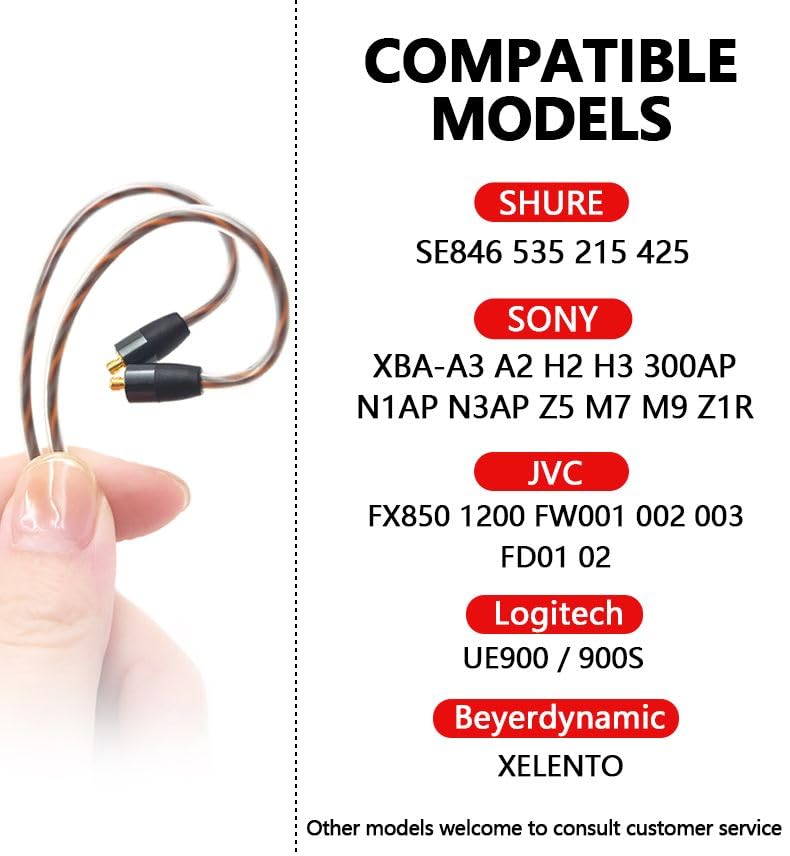 Amazon.com: Earmax MMCX 4.4mm OCC Balanced Cable Compatible with