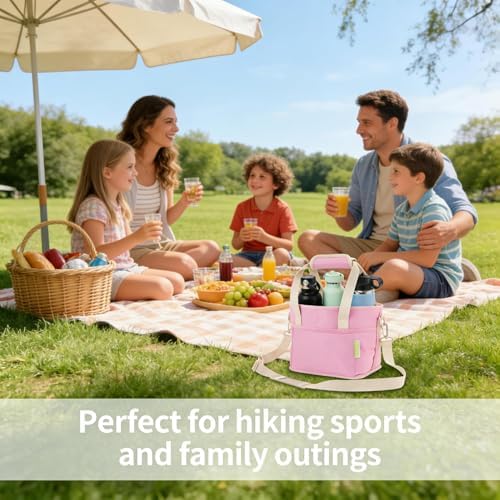 Family Size 4 Compartment Drink Bag, Multiple Tumbler Carrier Caddy, with Adjustable Strap, 4 Compartment Insulated Drink Holde, for Hiking, Walking, Sports, Family Outings & Daily Use (Black) — view 8