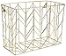 U Brands Hanging File Desk Organizer, Wire Metal, Gold