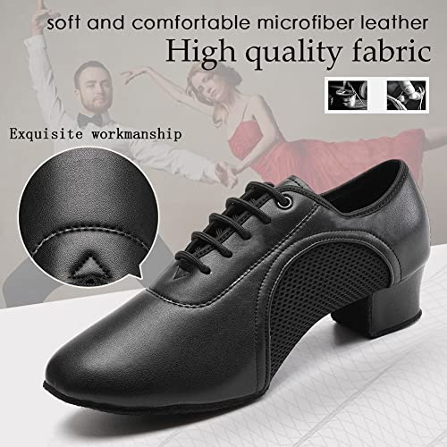 TINRYMX Chaussures de Danse Latine Femme à Lacets Tango Salsa Modernes Pratique Chaussures de Danse,EU 43 – vue 2