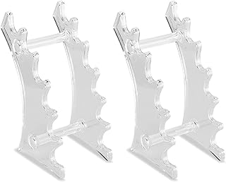 2 soportes de exhibición de acrílico con 6 ra...