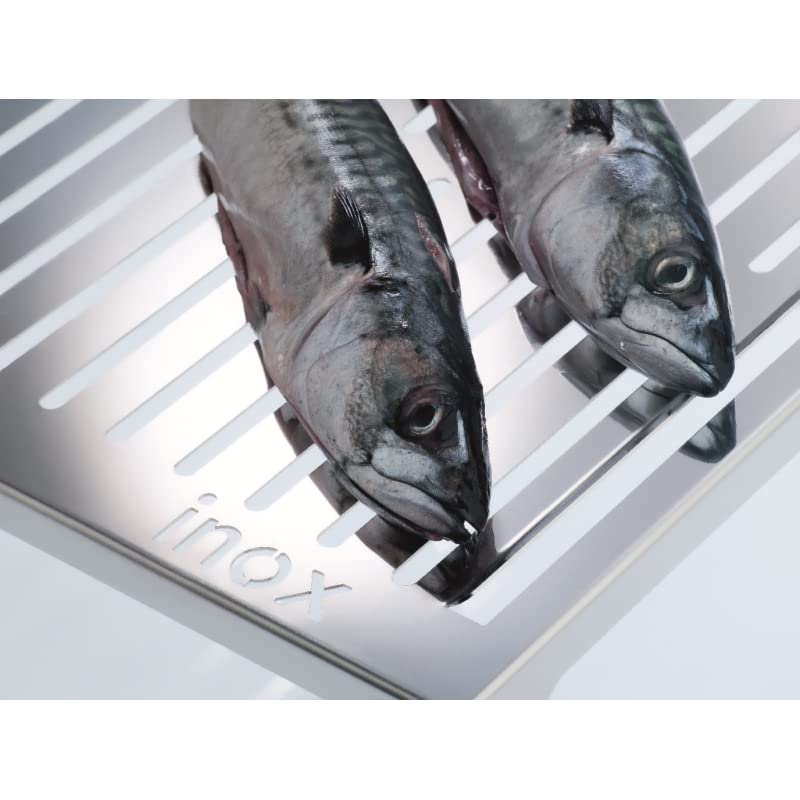 DON HIERRO - Parrilla Barbacoa en Acero Inoxidable, diseñada para la cocción de Pescado/verdura-