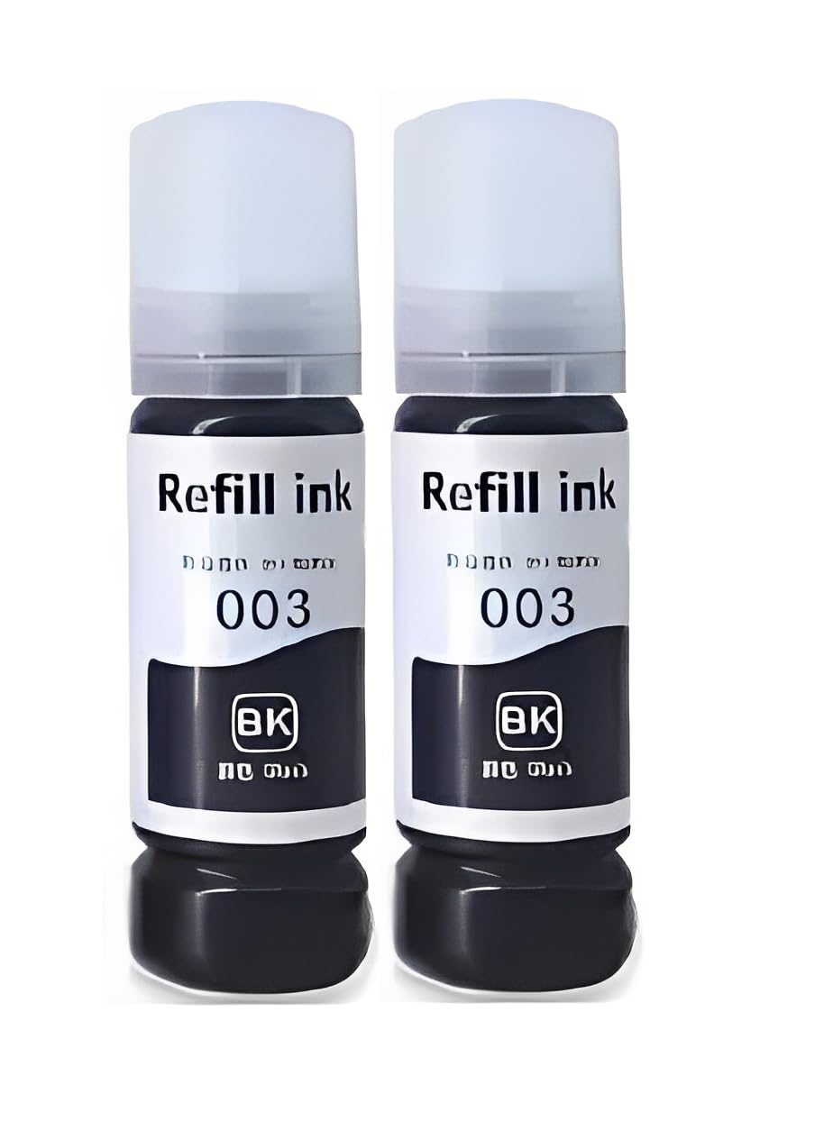 003 Compatible Refill Black Ink for Epson L3110, L3150, L3250, L3252 L3115, L3116, L3101, L3210, L3215, L3216, L3151, L3152, L3156, L5190 Printer - Compatible Ink Bottle for Epson 003 (003 BK - 2) (B0CQTN7R1J) Amazon Price History, Amazon Price Tracker