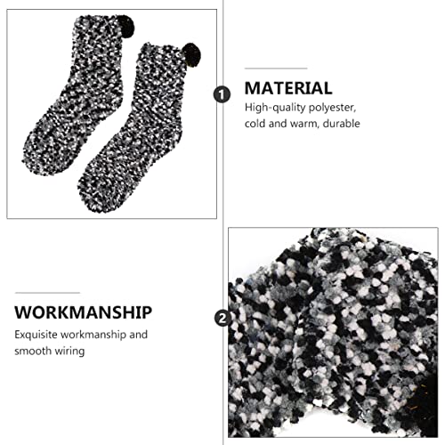 Coral Fleece Sleeping Socks Kid Slippers Socks Plush Slippers Pantumblas De Mujer Women Zapatilla4