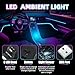 Frienda 2 Pcs Mini USB LED Light Car LED Interior Lighting 5v RGB Portable Ambient Lighting Adjustable 8 Color and Brightness Smart USB Night Lamp for Cars Laptop Keyboard Atmosphere, Type A