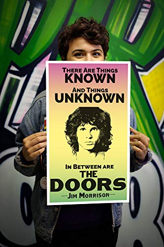 There are Things Known and There are Things Unknown - Jim Morrison and The Doors 13”x22” Vintage Style Showprint Poster - Concert Bill - Home Nostalgia Decor Wall Art Print