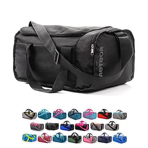 Bolsa de Deporte Gimnasio Fitness Viaje Vacaciones Deportiva - Bolso Universal con Bandolera - Bolsa plegada Ideal para jóvenes y Adultos, Hombre y Mujer 20L y 40L (Negro2, 20 L)
