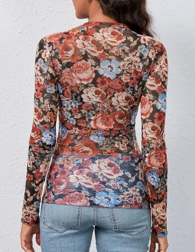 Save $5 on MEROKEETY Women's Sheer Mesh Lace Top with code GD3RSXGH - Image 3