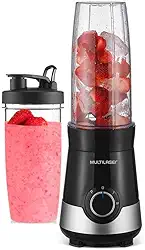 Liquidificador Shake 220V com 300W 800ml + 1 Copo Extra Preto/Prata Multilaser - BE014