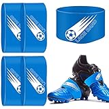Patelai 4 Pcs Soccer Cleat Lace Cover Football Shoe Band Soccer Shoe Cover Football Cleat Bands Youth Adult for Season (Kids,Blue)