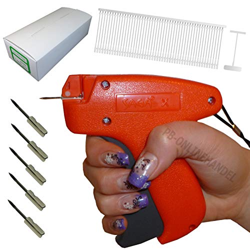 PB-Onlinehandel Etikettierpistole Saga X FEIN [Set 5] + 5.000 Classic-Heftfäden + 5 Ersatznadeln Etikettiergerät Tag Gun