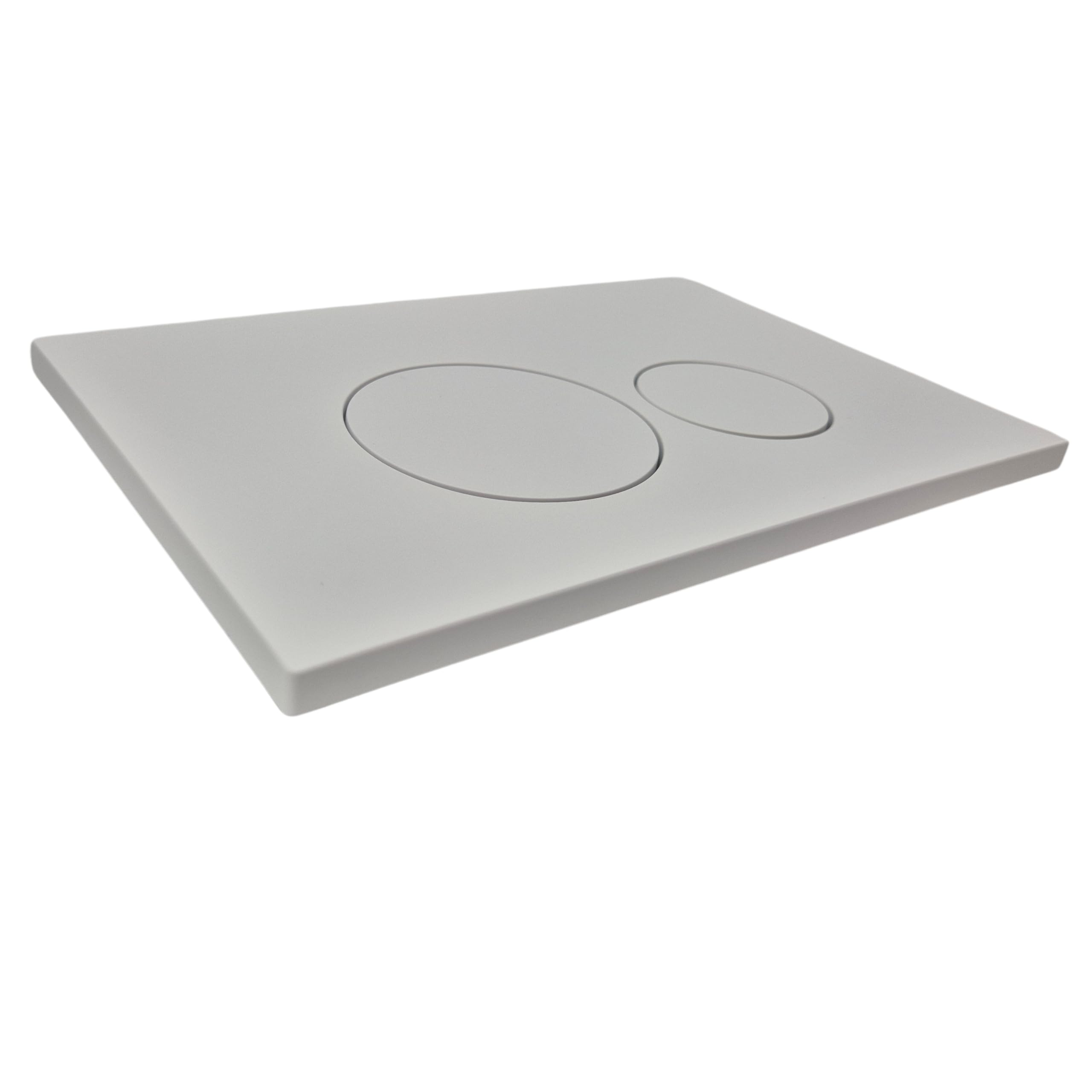 AQUAUNO Plaque de Commande WC Blanc Mat – Boutons Ronds – Double Chasse Éco – Compatible Geberit Sigma – Finition Discrète – En ABS Durable et Facile à Nettoyer