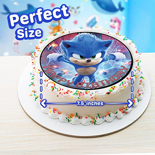 7.5 Inch Edible Sonic Cake Toppers – Themed Birthday Party Collection Of Edible Cake Decorations #TOP2