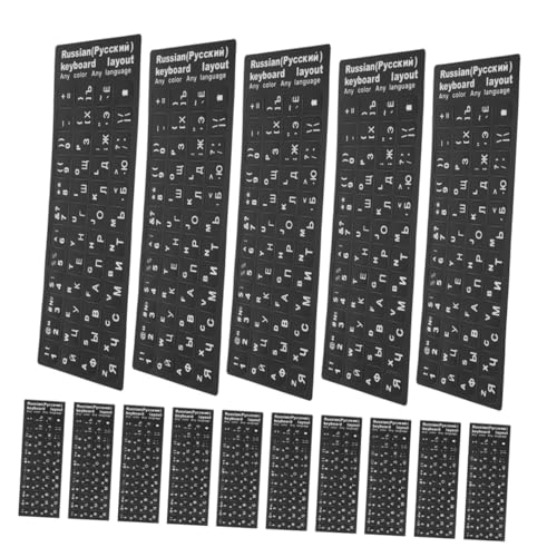 Pegatinas para teclado ruso de alta visibilidad para cambiar a letras cirílicas fácilmente