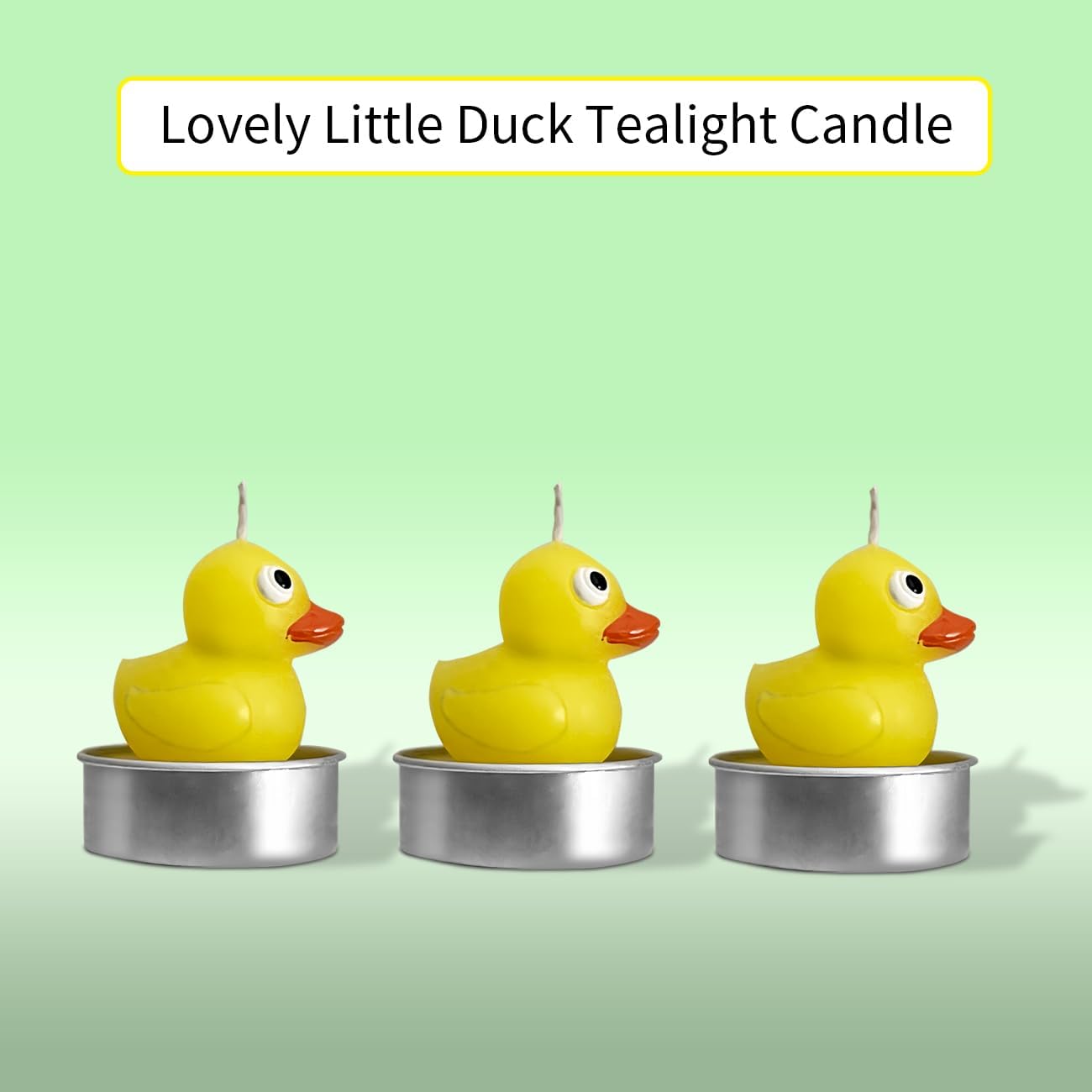 Ugly Duck Tea Light Candles, Little Yellow Duck Tealight for Cake Topper