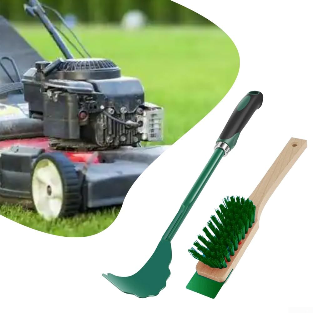 Brosse de nettoyage pour tondeuse à gazon, outil de nettoyage de lame pour tâches de coupe, outils de jardin, fournitures de jardinage, accessoires d'entretien (rouge)