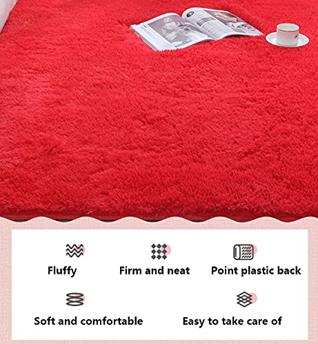 Tapis moderne en peluche douce pour salon et chambre violet