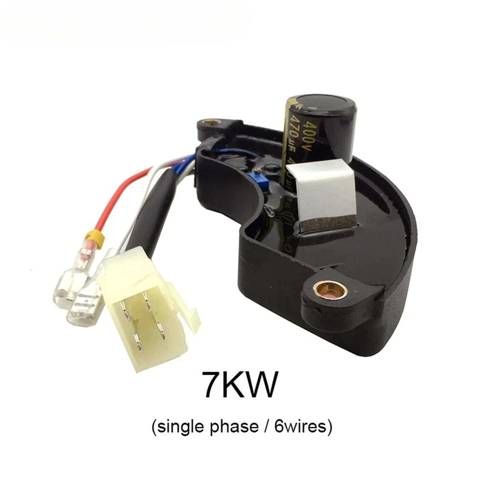 Generador de Gasolina 7 kW, regulador automático Voltaje AVR, monofásico o trifásico, 6/8 Cables, 400 V, 470 UF, T107A, T307A(T107A)