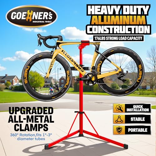 image for Keoslpy Upgraded Bike Repair Stand Max 176 lbs, Heavy Duty Bicycle Rep