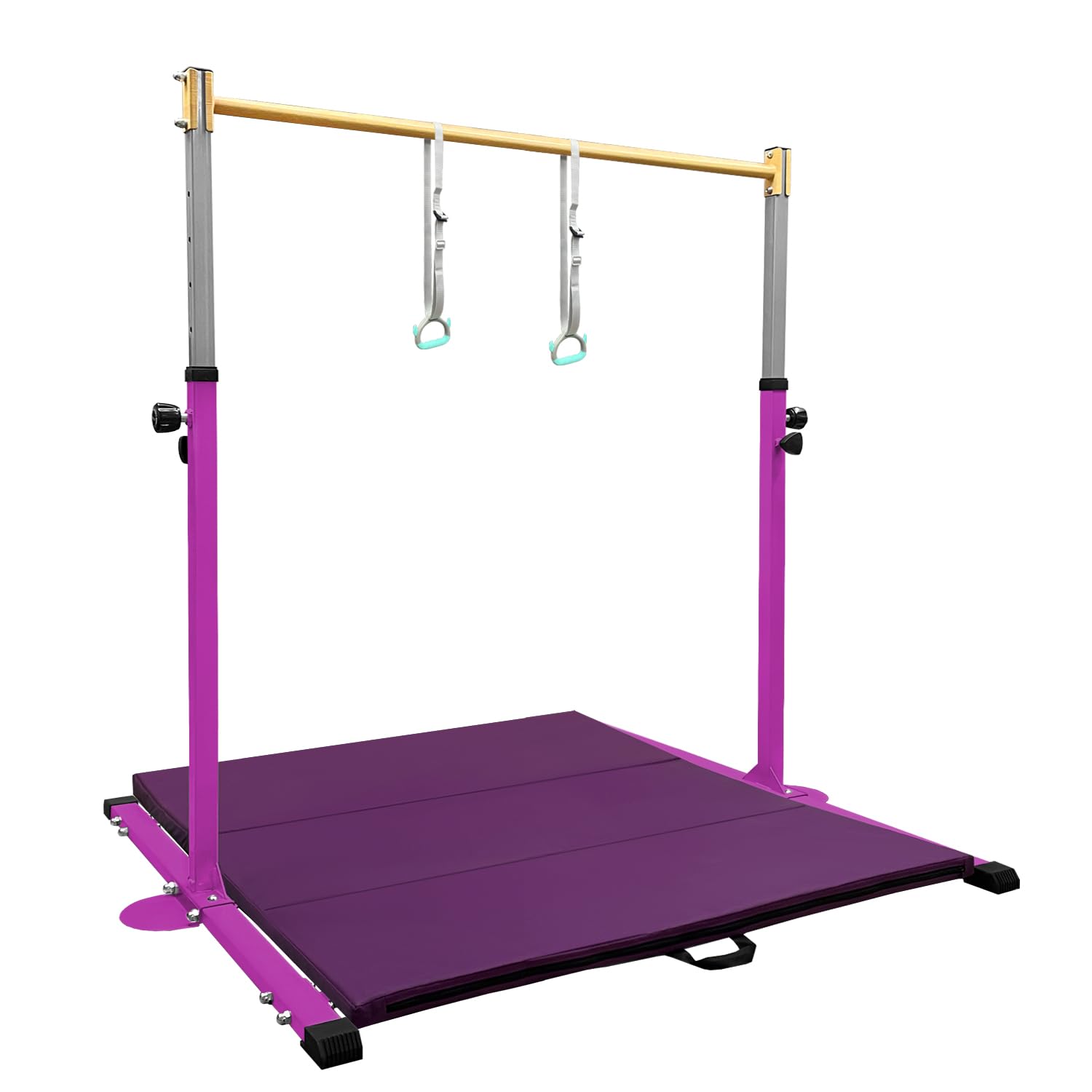 GLANT Gymnastic Kip Bar,Horizontal Bar for Kids Girls Junior,3' to 5' Adjustable Height,Home Gym Equipment,Ideal for Indoor and Home Training,1-4 Levels,300lbs Weight Capacity