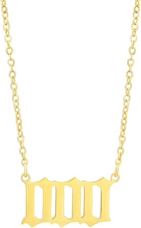 Morf Jewelry Angel Number Necklace, Handcrafted stainless steel for Women Spirituality-inspired Hypoallergenic necklace with Adjustable Length, Minimalist Numerology Jewelry