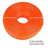 2,4 mm Linia trymera Heavy Duty nylonowy drut okrągły sznurek drut podkaszarka do drutu sznur do ogrodu benzyny trymer do trawy (120 m)