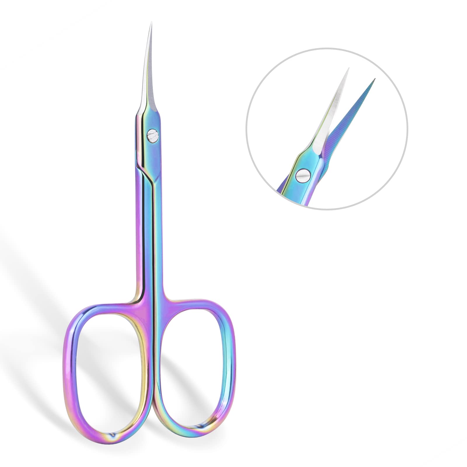 BNG Ciseaux à cuticules professionnels tranchants et incurvés pour ongles, ciseaux à ongles tranchants pour homme et femme, outil de pédicure, manucure et nail art, violet