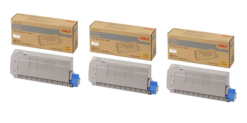 Amazon | OKI TC-C4CY1 トナーカートリッジ 純正品 イエロー 3本 | OKI