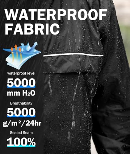 SWISSWELL Mens Waterproof Windbreaker Rain Jacket Lightweight Packable Raincoat with Hood for Golf Hiking Travel2