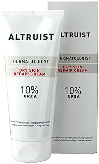 ALTRUIST. Dermatologist Dry Skin Repair Cream 10% Urea – Medical grade moisturiser with Glycerin and Urea by Dr Andrew Birnie, suitable for sensitive skin – 200 ml