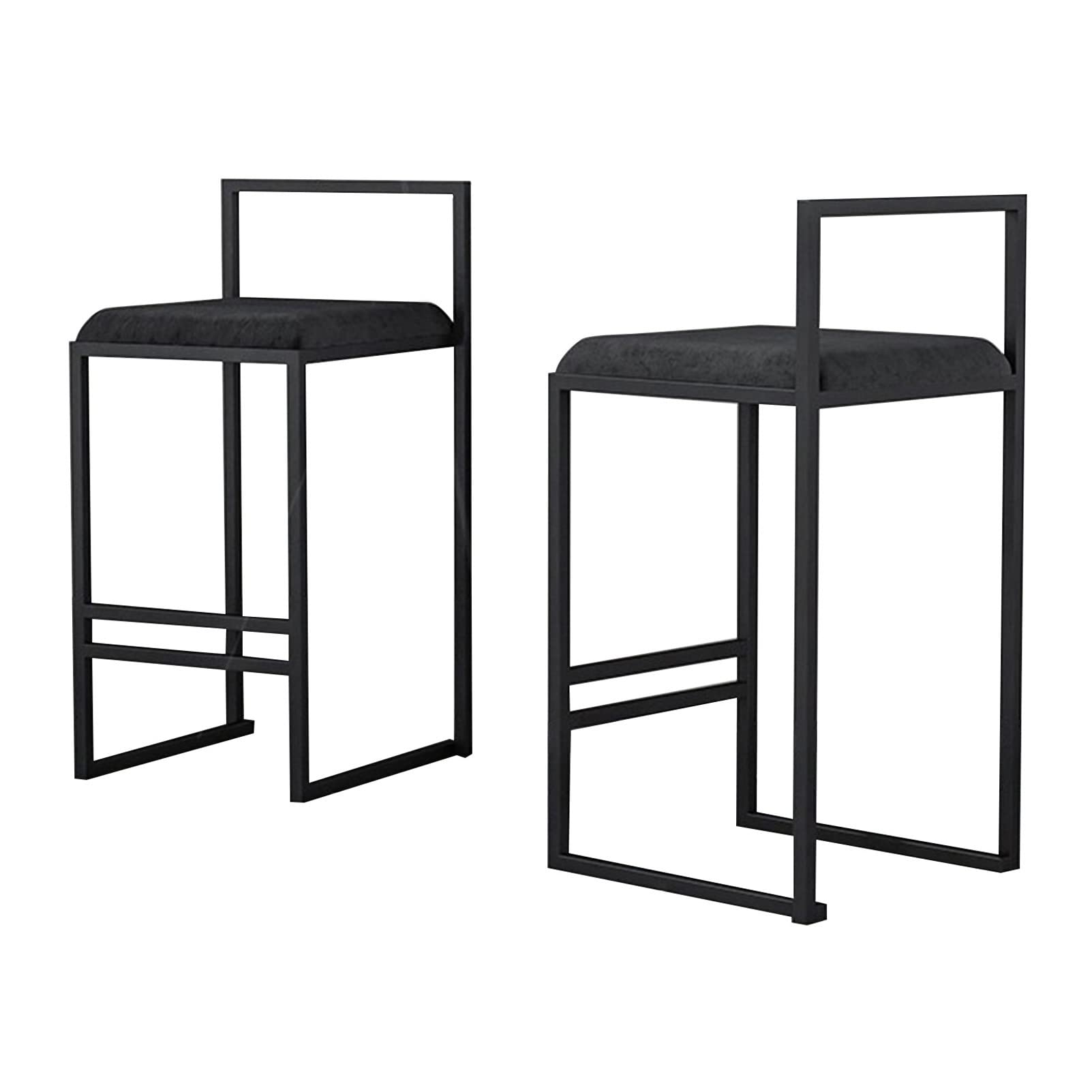 Chaises de bar confortables avec dossier en velours pour éviter le mal de dos