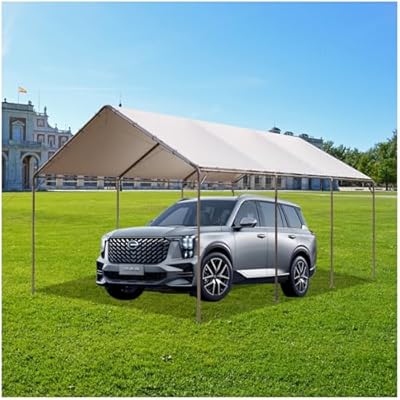 MFSTUDIO Carport 12x20 ft, Heavy Duty Carports Car Canopy Tent for Automobiles Portable Garage Waterproof UV-Resistant Car Ports for Party Tent, for Car, Truck, Boat and Vehicles