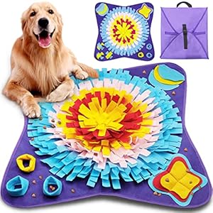 Snuffeltapijt voor honden en katten, intelligent speelgoed om huisdieren te leren ruiken; snuffeldeken, voedermat en trainingsmat, wasbaar en opvouwbaar