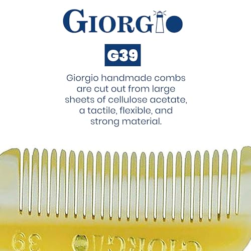 Giorgio G39 Mini Extra Small Men's Fine Toothed Beard and Mustache Comb for Facial Hair Grooming and Styling. Add this pocket comb to your hair styling accessories, Saw-Cut and Hand Polished - Image 6