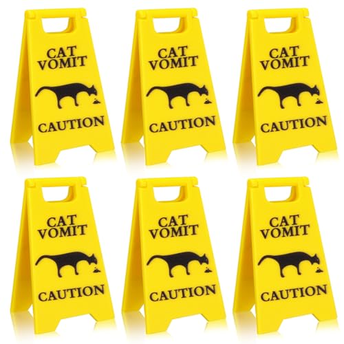 Memorywuu 6 Pcs Dog and Cat Vomit Caution Sign 4.9