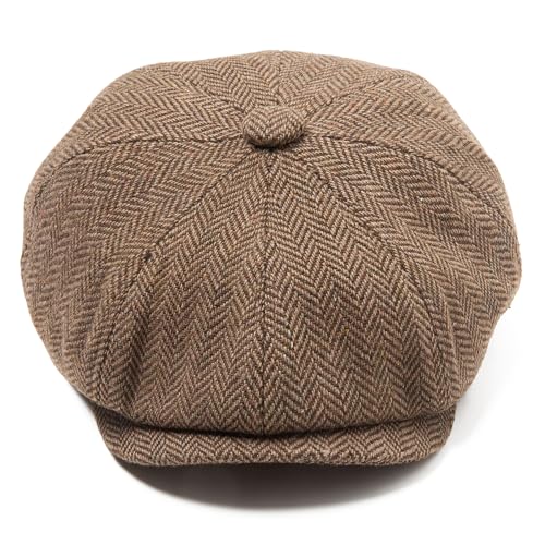 Jastore Boina vintage infantil para meninos boina vintage tweed boina vintage taxista bonés Pageboy,