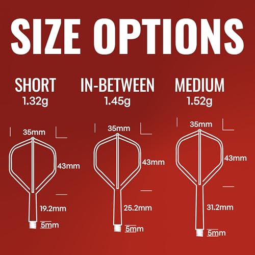 Shot! Darts Flight Deck One Piece Dart Flight and Shaft System, Reduced Deflections, Standard Shaped Flight (350 Micron), Made in New Zealand, Available in Set of 3, Short Length & Black Color