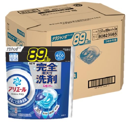 アリエールジェルボールプロ部屋干し用つめかえ用　テラジャンボ89個入✖6袋 Amazon | P&G アリエールジェルボールプロ詰替テラジャンボ 89個入×3袋