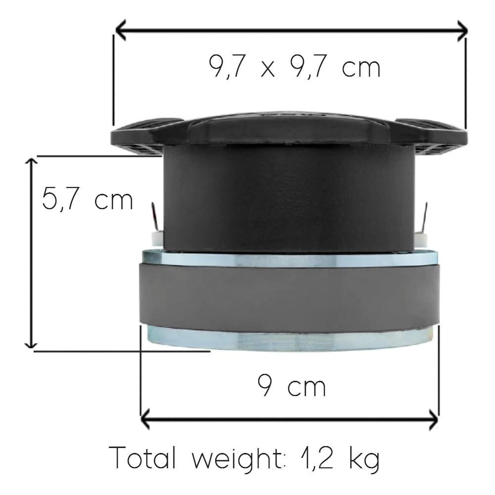 DS18 PRO-TWX3.8Ti Tweeter 9.7x9.7cm - 250W RMS - 108dB Sensibilità - Per Altoparlanti - Foto 8