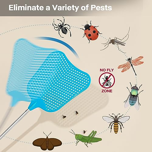 image for Fly Swatters-Begonia Telescopic Flyswatter Heavey Duty Set with Stainl