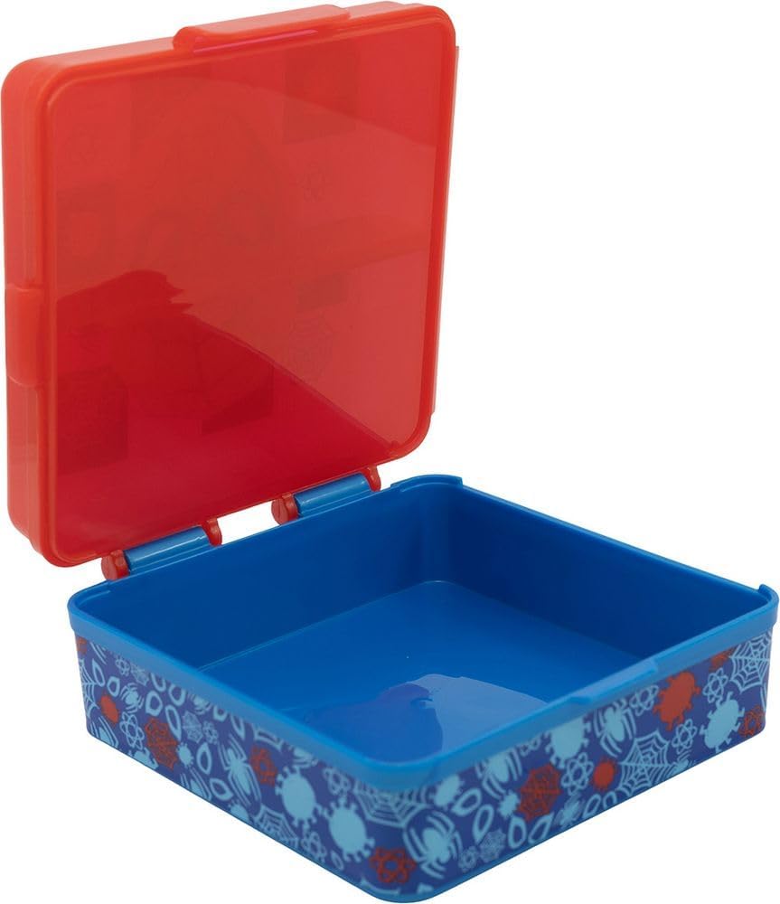 Sandwich Box Spiderman, Plastic, Blue