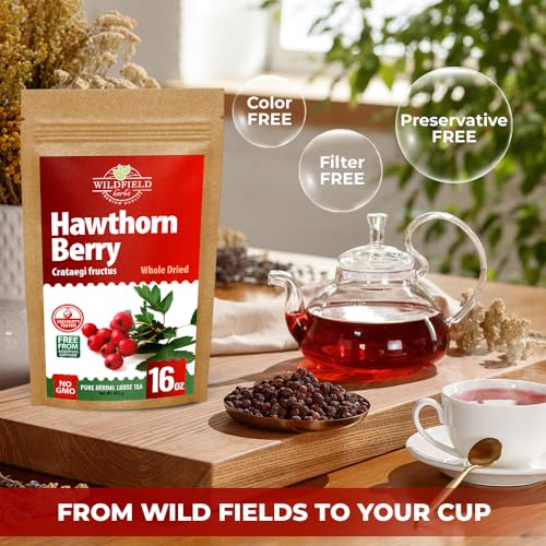 Image of 16 oz. Hawthorn Berry Herb Tea Espino blanco (Crataegus L.) - 453g Hawthorn Berry Tea