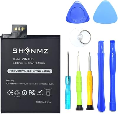 SHENMZ A1641 Battery, [Upgraded] 1043mAh High Capacity New 0 Cycle Replacement Battery for Apple iPod Touch 6th Generation 16GB 32GB 64GB A1574 with Repair Tool Kit