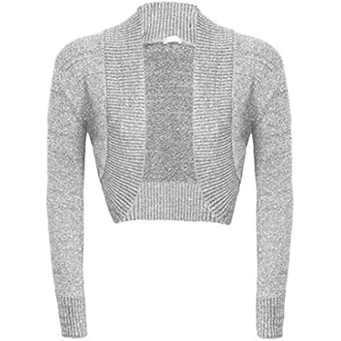 Ladies Long Sleeved Glitter Bolero Cardigan Cover