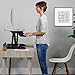 Ergotron – WorkFit-Z Mini Small Standing Desk Converter, Laptop Sit Stand Desk Riser for Tabletops and Home Office – 31 Inch Width, Grey Woodgrain
