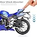 Risopen 1:12 Motorcycle Model Toy for Honda CBR 1000R Metal Die-cast with Plastic Motorcycle Model No Assembly Required Mini Finished Moto Gift for Adult（Blue）