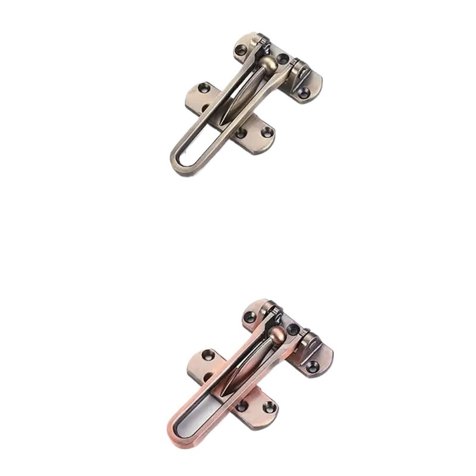Lot de 20 verrous de porte battante contre le vol, installation simple pour l'avant et l'intérieur (bronze)